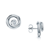 Berry's 18ct White Gold Diamond Swirl Stud Earrings - Berry's Jewellers