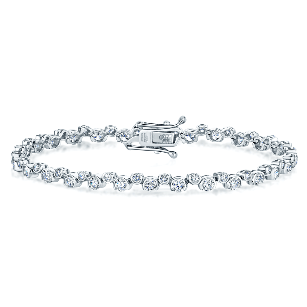 Berry's 18ct White Gold Diamond Wave Style Bracelet - Berry's Jewellers