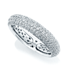 Berry's 18ct White Gold Domed Diamond Pave Set Eternity Ring - Berry's Jewellers