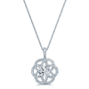 Berry's 18ct White Gold Entwined Circular GIA Diamond Set Pendant - Berry's Jewellers