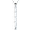 Berry's 18ct White Gold  Five Brilliant Cut Diamond Bar Pendant - Berry's Jewellers