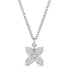 Berry's 18ct White Gold Flower Pendant With Diamond Pave Set Petals - Berry's Jewellers