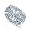 18ct White Gold Fusion Diamond Crown Stacking Ring Set