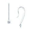 Berry's 18ct White Gold Long Diamond Set Hook Earrings - Berry's Jewellers