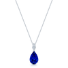 Berry's 18ct White Gold Marquise Diamond & Pear Shape Tanzanite Drop Pendant - Berry's Jewellers