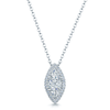 Berry's 18ct White Gold Marquise Shaped Diamond Pendant - Berry's Jewellers