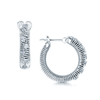 Berry's 18ct White Gold "Millerighe" Diamond Set Hoop Earrings - Berry's Jewellers