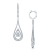 Berry's 18ct White Gold Mixed Cut Diamond Open Double Pear Shaped Drop Earrings - Berry's Jewellers