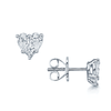 Berry's 18ct White Gold Mixed Diamond Heart Shaped Stud Earrings - Berry's Jewellers