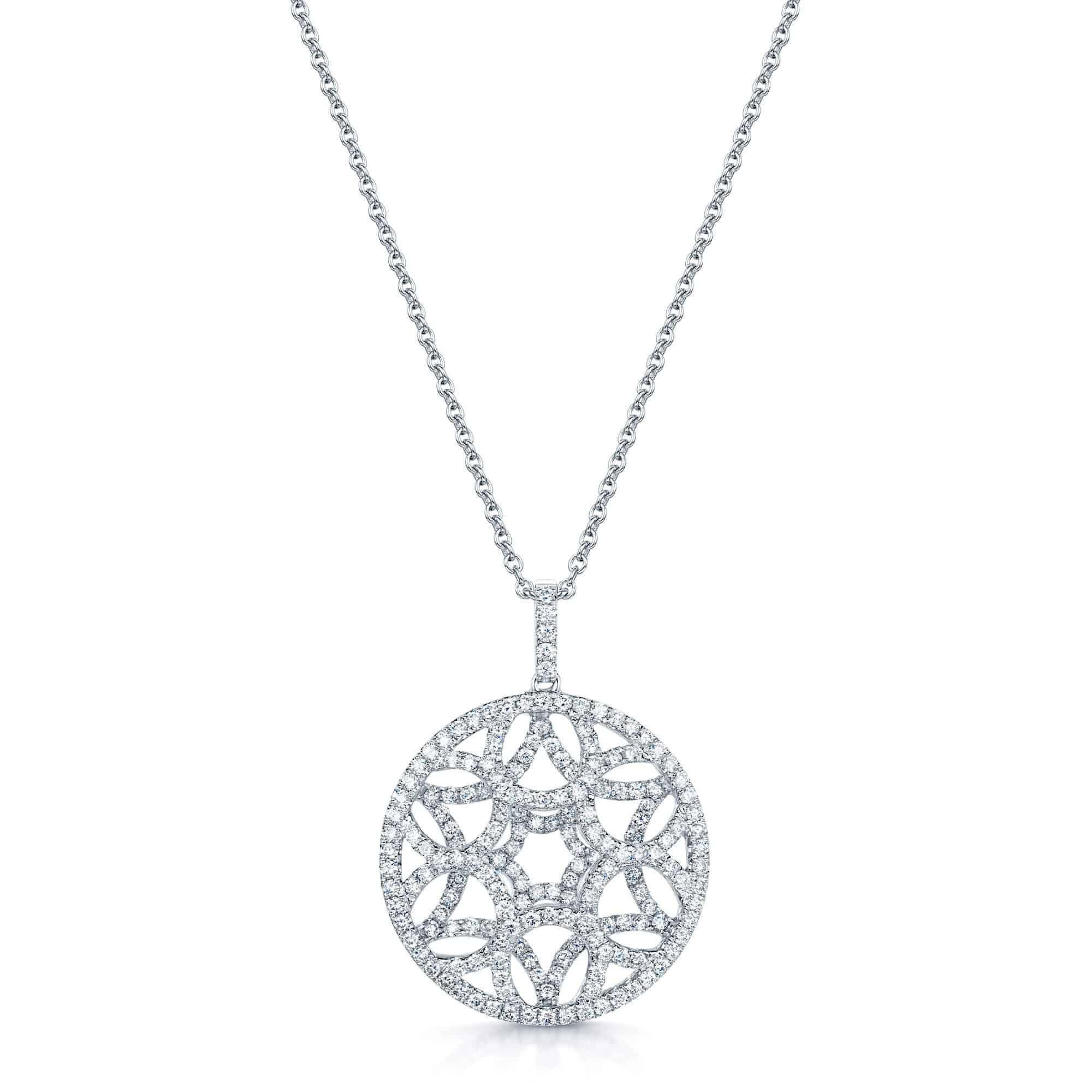 Berry's 18ct White Gold Open Circular Diamond Pendant - Berry's Jewellers