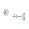 Berry's 18ct White Gold Oval Cut Diamond 1.00ct Rub Over Stud Earrings - Berry's Jewellers