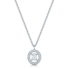 Berry's 18ct White Gold Oval Diamond Halo Pendant - Berry's Jewellers