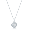 Berry's 18ct White Gold Oval, Marquise And Round Cut Diamond Cluster Pendant - Berry's Jewellers