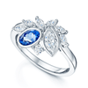 Berry's 18ct White Gold Oval Tanzanite And Marquise Diamond Off Set Ring - Berry's Jewellers