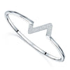 Berry's 18ct White Gold Pave Diamond Zig Zag Hinged Bangle - Berry's Jewellers