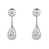 Berry's 18ct White Gold Pear And Round Brilliant Cut Diamond Drop Earring - Berry's Jewellers