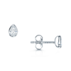 Berry's 18ct White Gold Pear Cut Diamond 0.30ct Rub Over Stud Earrings - Berry's Jewellers