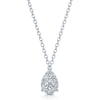 18ct White Gold Pear Shape Diamond Necklace