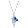 Berry's 18ct White Gold Pear Tanzanite & Marquise Diamond Cascade Cluster Pendant - Berry's Jewellers