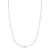 Berry's 18ct White Gold Pearl & Diamond Set Long Chain Necklet - Berry's Jewellers