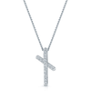 18ct White Gold Piaget Diamond Set Cross Pendant