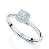 Berry's 18ct White Gold Princess Cut Diamond Halo Ring - Berry's Jewellers