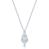 Berry's 18ct White Gold Reflection Round Brilliant And Baguette Cut Diamond Pendant - Berry's Jewellers