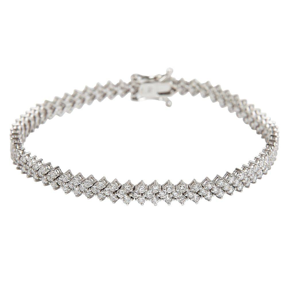 Berry's 18ct White Gold Round Brilliant Cut Diamond Bracelet - Berry's Jewellers