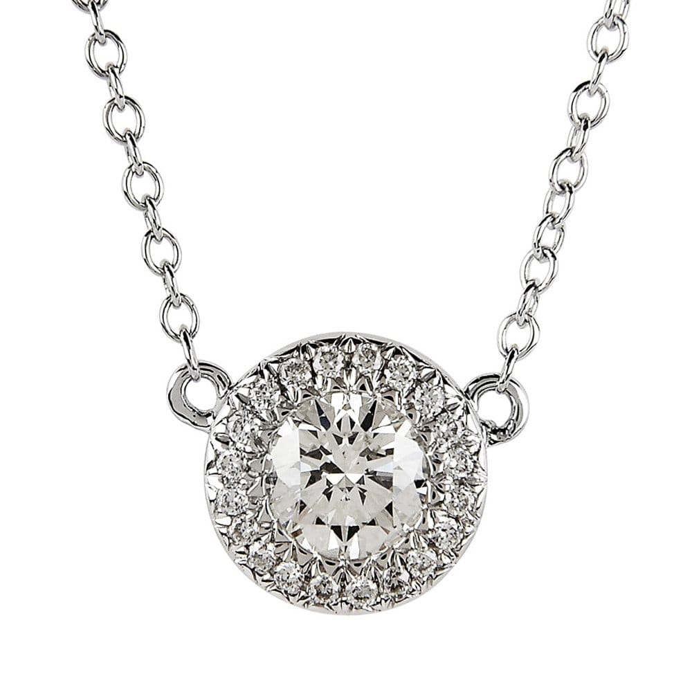 Berry's 18ct White Gold Round Brilliant Cut Diamond Cluster Pendant - Berry's Jewellers