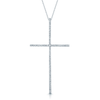 Berry's 18ct White Gold Round Brilliant Cut Diamond Cross Pendant - Berry's Jewellers