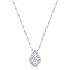 Berry's 18ct White Gold Round Brilliant Cut Diamond Fancy Pear Shaped Pendant - Berry's Jewellers