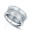 Berry's 18ct White Gold Round Brilliant Cut Diamond Full Scattered Dress Ring With A Satin Finish - Berry's Jewellers