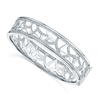 Berry's 18ct White Gold Round Brilliant Cut Diamond Half Set Cuff Bangle - Berry's Jewellers