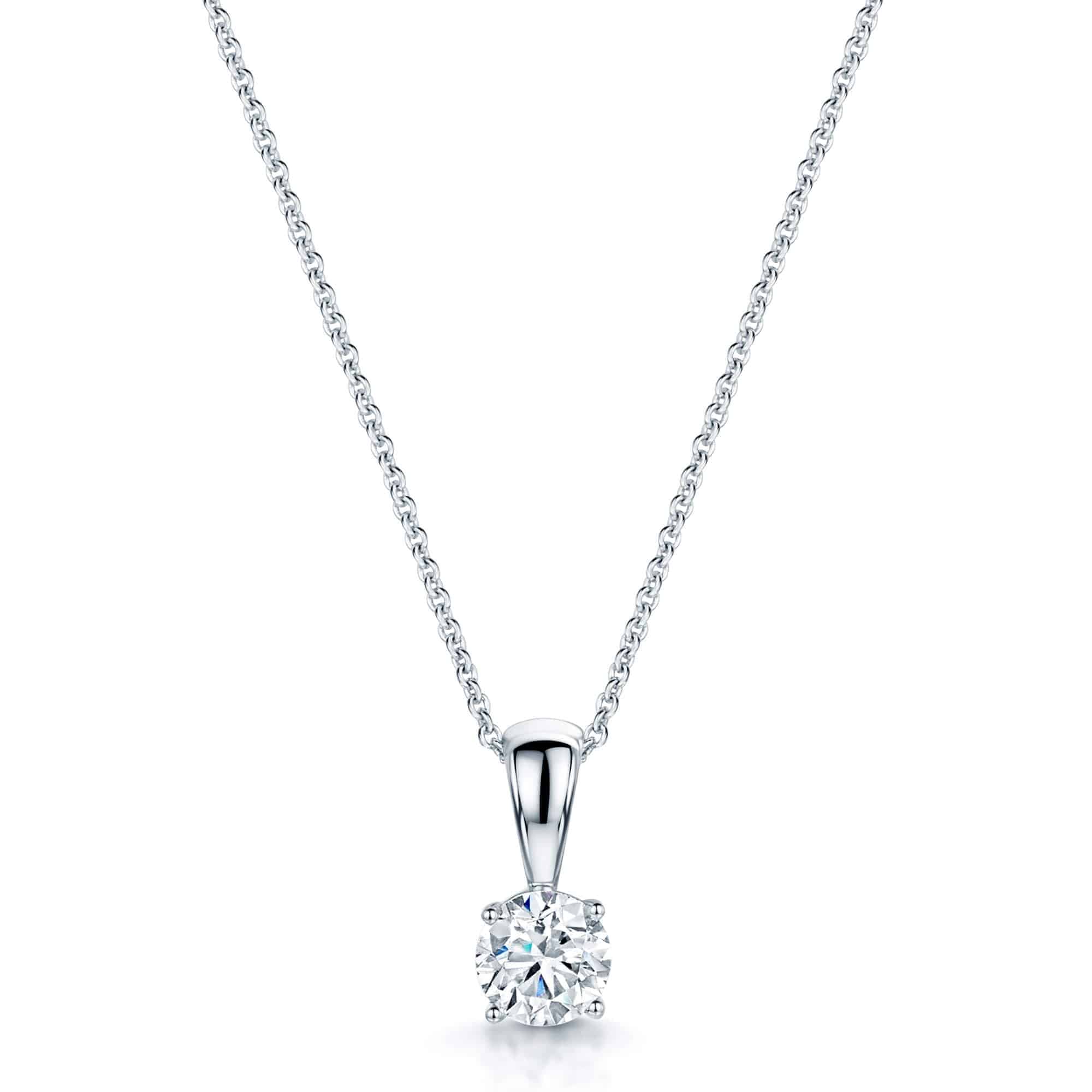 Berry's 18ct White Gold Round Brilliant Cut Diamond Pendant - Berry's Jewellers