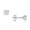 Berry's 18ct White Gold Round Brilliant Cut Diamond Single Stone Stud Earrings - Berry's Jewellers