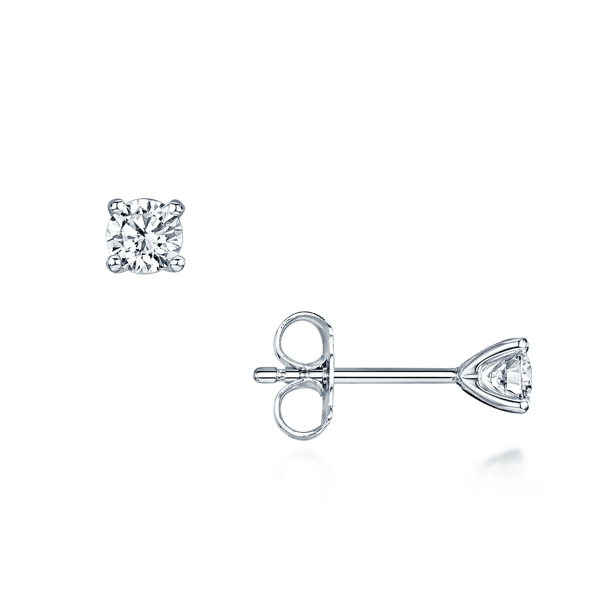 Berry's 18ct White Gold Round Brilliant Cut Diamond Studs With Interchangeable Outer Diamond Set Halo - Berry's Jewellers