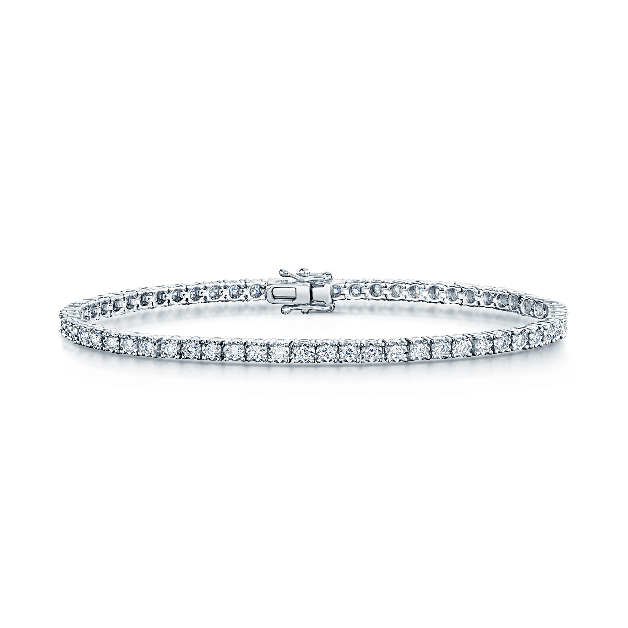 Berry's 18ct White Gold Round Brilliant Cut Diamond Tennis Bracelet - Berry's Jewellers