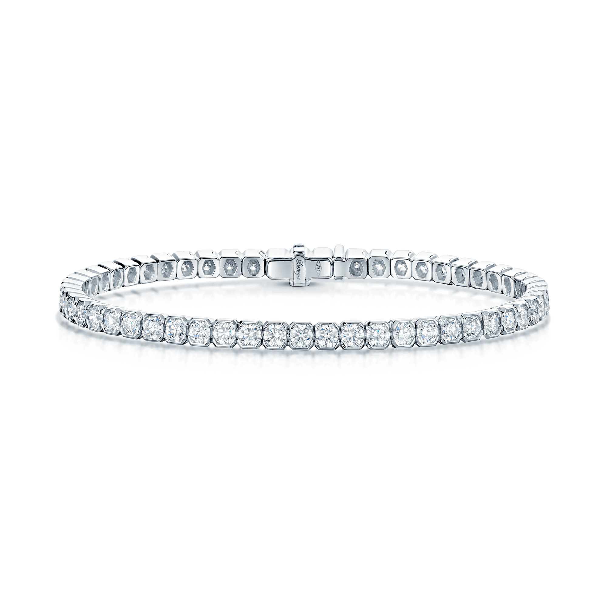 Berry's 18ct White Gold Round Brilliant Cut Diamond Tennis Bracelet - Berry's Jewellers