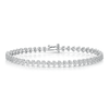 Berry's 18ct White Gold Round Brilliant Cut Diamond Trefoil Design Bracelet - Berry's Jewellers