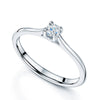 Berry's 18ct White Gold Round Brilliant Cut Four Claw Solitaire Diamond Ring - Berry's Jewellers