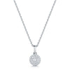 Berry's 18ct White Gold Round Brilliant Diamond Double Halo Pendant - Berry's Jewellers