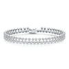 Berry's 18ct White Gold Round Brilliant Diamond Fancy Double Row Bracelet - Berry's Jewellers