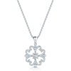 Berry's 18ct White Gold Round Brilliant Diamond Open Filigree Floral Pendant - Berry's Jewellers