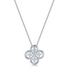 Berry's 18ct White Gold Round Brilliant Diamond Open Flower Pendant - Berry's Jewellers