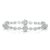 Berry's 18ct White Gold Round Brilliant Diamond Pave Circle Cluster Link Bracelet - Berry's Jewellers