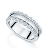 Berry's 18ct White Gold Round Brilliant Diamond Two Row Eternity Ring - Berry's Jewellers