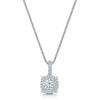 Berry's 18ct White Gold Round Brilliant GIA Certificated Pendant With Square Vintage Surround - Berry's Jewellers