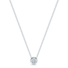 Berry's 18ct White Gold Round Brilliant Solitaire Diamond Rub-Over Pendant - Berry's Jewellers