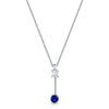 Berry's 18ct White Gold Sapphire And Diamond Drop Pendant - Berry's Jewellers