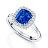 Berry's 18ct White Gold Sapphire And Diamond Halo Ring - Berry's Jewellers